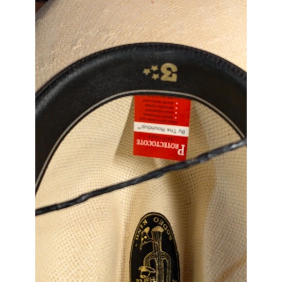 Roundup Rodeo King Long Oval Straw Cowboy hat size 7 - Picture 7 of 9